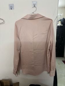 Elegant Satin Button-Up Blouse