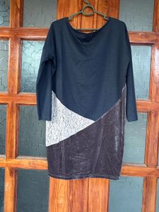 Unique Color Block Tunic Dress