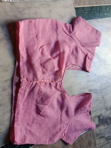 Beautiful Pink Sequinned Saree with Blouse
