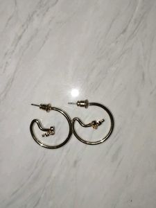 Chic Hoop Earrings with Dangle Charms