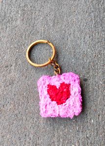 DIY Heart Texture Keychain