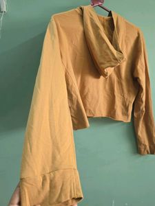 Cropped Hoodie with Graphic Print