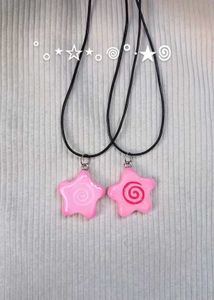 Pink Star Swirl Necklace