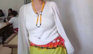 Elegant Sheer Sleeve Cropped Top