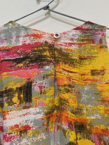 Vibrant Abstract Print Maxi Dress