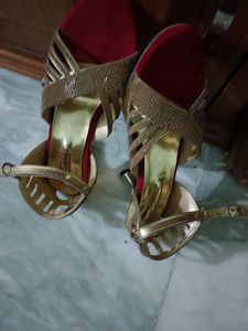 Red And Golden Sandal