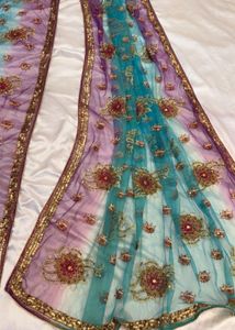 Embroidered Net saree