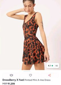 Dressberry x fwd Printed A-line Mini Dress