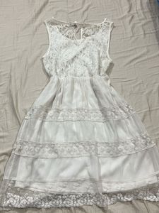 VERO MODA White Lace Mini Dress