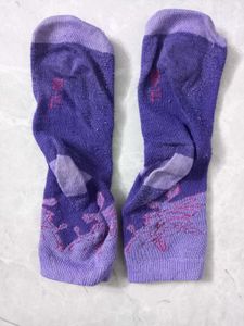 Purple Floral Socks