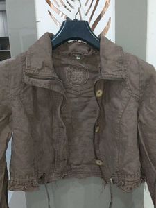 Brown Cropped Jacket