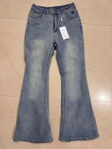 High Waist Embroidered Flare Jeans