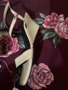 Stylish Beige Block Heels