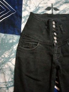 High Waist Black Jeans