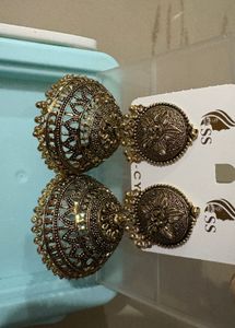 Antique Gold Jhumka Earrings