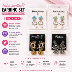 Fashion Jewellery Earring Set - Pack of 4