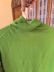 Green Turtleneck Sweater