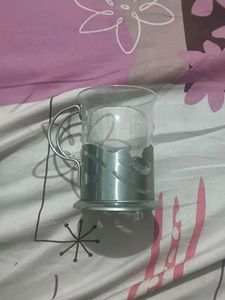 Glass Tea Cup with Metal Holder