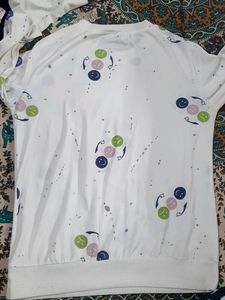 White Graphic Print T-Shirt