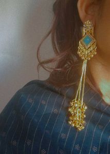 Elegant Gold Toned Kashmiri Earrings