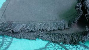 Black Frayed Denim Shorts