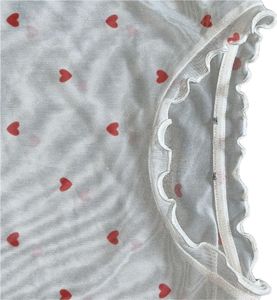 Sheer White Heart Print Top