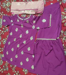 Elegant Purple Kurta Set with Dupatta