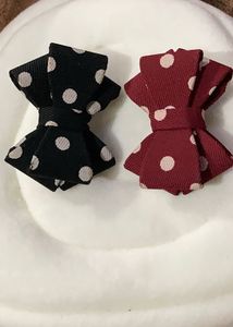 3 Polka Dot Hair Bows