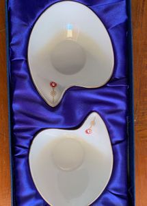 Set of 2 Unique Saucers