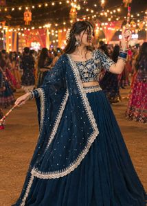 Elegant Blue Lehenga Choli Set