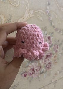 Crocheted White Octopus Plushie