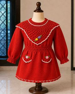 Charming Red Knit Dress