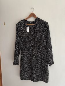 Chic Black &amp; White Pattern Dress