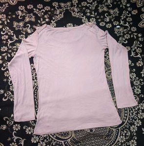 Full sleeve peach t-shirt