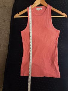 Coral Heathered Tank Top