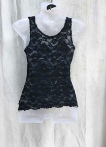 17279.Black Lace Tank Top
