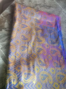 Blue &amp; Gold Saree