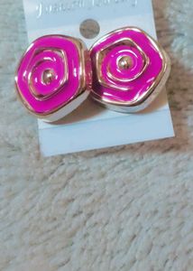 Cute Rose &amp; Geometric Earrings Set