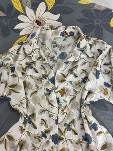 Floral Print Button-Up Shirt