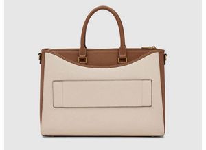 Chic Two-Tone Tote Handbag