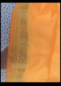 Vibrant Yellow Cotton Saree with Ornate Border