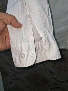 Men's White Band Collar Shirt 🤍