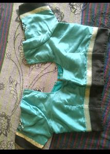 Beautiful Teal Saree Blouse