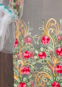 Floral Embroidered Sheer Top