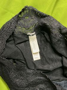 USED and Customiseable cotton lace black panty