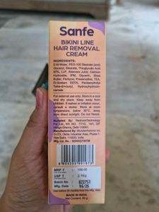 Sanfe Bikini Line Hair Removal Cream