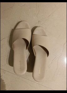 Stylish Beige Slip-On Sandals