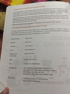 ICAI CA Foundation Accounting Book