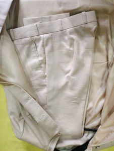 Men's Beige Kurta and pant set