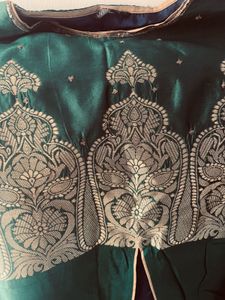 Elegant Green Embroidered Gown